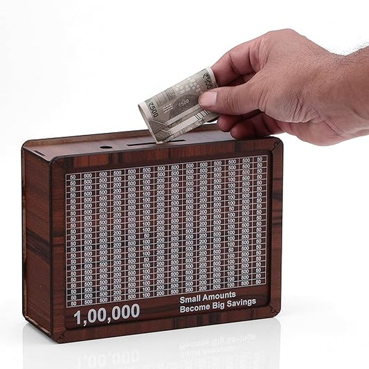 WOODEN MONEY SAVING BOX (100K)