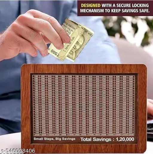 WOODEN MONEY SAVING BOX (100K)