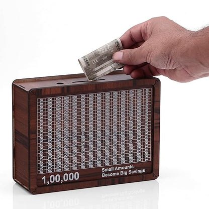 WOODEN MONEY SAVING BOX (100K)